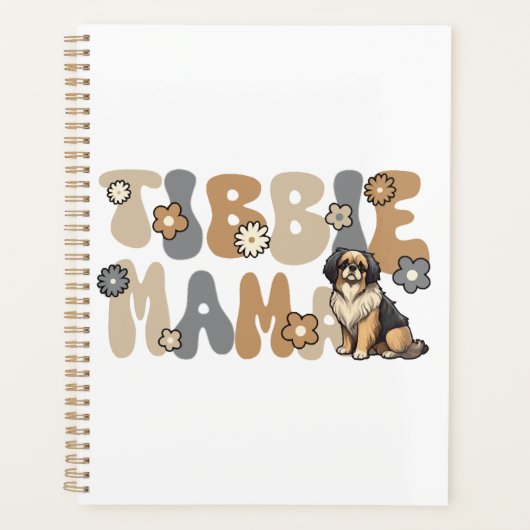 Tibetaanse Spaniel Groovy Tibbie Mama Planner (Voorkant)