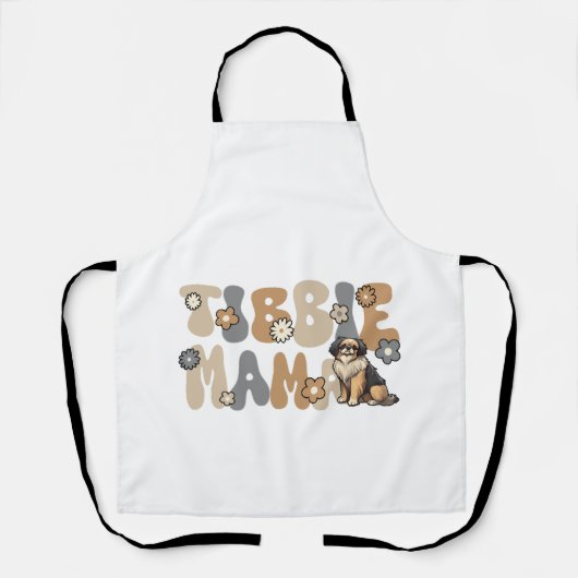 Tibetaanse Spaniel Groovy Tibbie Mama Schort (Voorkant)