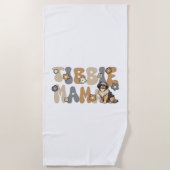 Tibetaanse Spaniel Groovy Tibbie Mama Strandlaken (Voorkant)
