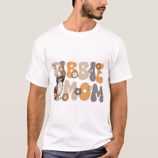 Tibetaanse Spaniel Groovy Tibbie Moeder T-shirt (Voorkant)