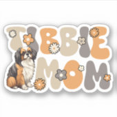 Tibetaanse Spaniel Groovy Tibbie Mom Sticker (Voorkant)