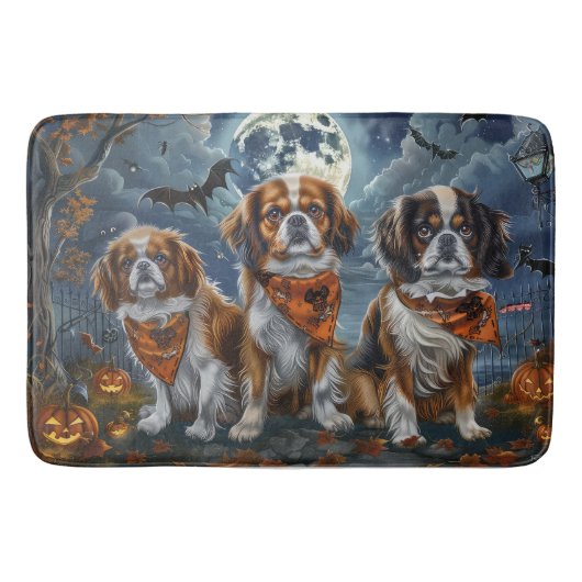 Tibetaanse Spaniel Halloween Griezelig  Badmat (Voorkant)