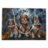 Tibetaanse Spaniel Halloween Griezelig Groot Cadeauzakje (Achterkant)