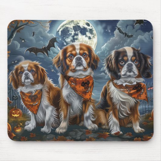 Tibetaanse Spaniel Halloween Griezelig  Muismat (Voorkant)