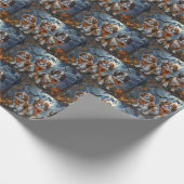 Tibetaanse Spaniel Halloween Spooky Cadeaupapier (Hoek)