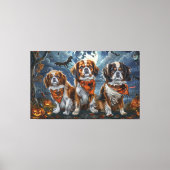Tibetaanse Spaniel Halloween Spooky Canvas Afdruk (Voorkant)
