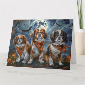 Tibetaanse Spaniel Halloween Spooky Kaart (Voorkant)