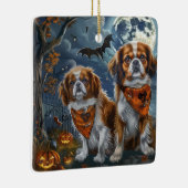 Tibetaanse Spaniel Halloween Spooky Keramisch Ornament (Rechts)