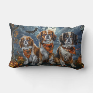 Tibetaanse Spaniel Halloween Spooky Kussen