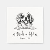 Tibetaanse spaniël hond gepersonaliseerde Drinken  Servet (Voorkant)