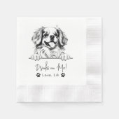 Tibetaanse spaniël hond gepersonaliseerde Drinken  Servet (Voorkant)