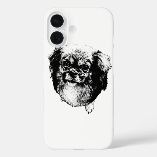 Tibetaanse Spaniel Hond Housse – Inkt Gezicht Ontw Case-Mate iPhone Case (Achterkant)