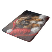 Tibetaanse Spaniel Hond Kerst Mis Badmat (Gekanteld)