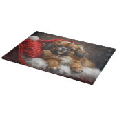Tibetaanse Spaniel Hond Kerst Mis Snijplank (Hoek)