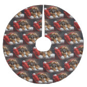 Tibetaanse Spaniël Hond Kerstfeest Kerstboom Rok (Voorkant)