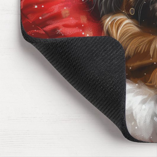 Tibetaanse Spaniël Hond Kerstfeest Muismat (Hoek)