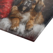 Tibetaanse Spaniël Hond Kerstfeest Snijplank (Hoek)