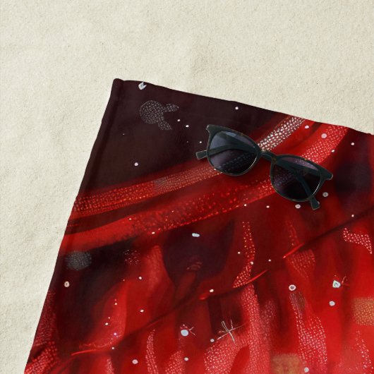 Tibetaanse Spaniël Hond Kerstfeest Strandlaken (In situ)