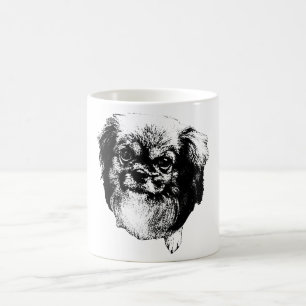 Tibetaanse Spaniel Hondenmok - Inktstijl Portret Koffiemok