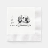 Tibetaanse Spaniël Hondentekening Gepersonaliseerd Servet (Voorkant)