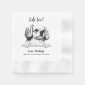 Tibetaanse Spaniël Hondentekening Gepersonaliseerd Servet (Voorkant)