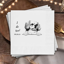 Tibetaanse Spaniël Hondentekening Gepersonaliseerd Servet