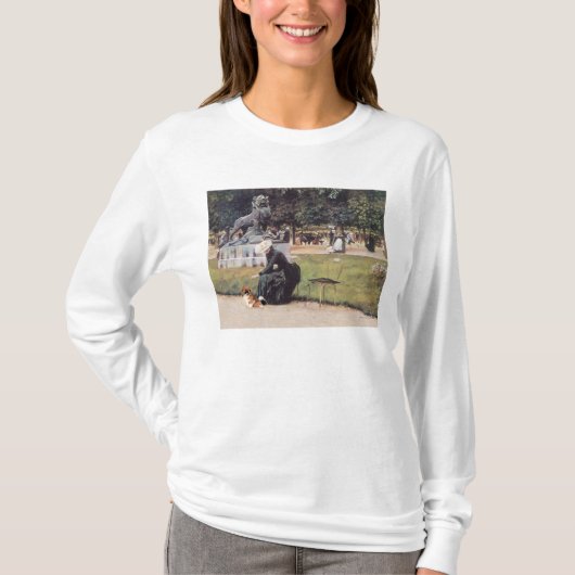 Tibetaanse Spaniel in het Park T-shirt (Voorkant)