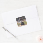 Tibetaanse Spaniel in het Park Vierkante Sticker (Envelop)