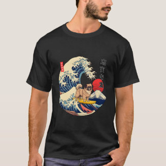 Tibetaanse Spaniël Japans Kanagawa Wave Surf Loyal T-shirt