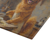 Tibetaanse Spaniel Kookt in Keuken Snijplank (Hoek)