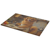 Tibetaanse Spaniel Kookt in Keuken Snijplank (Hoek)