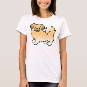 Tibetaanse spaniel met zachte herten sabelkleurige t-shirt