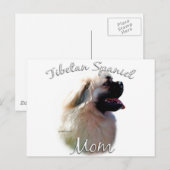 Tibetaanse Spaniël Moeder 2 Briefkaart (Voorkant / Achterkant)