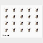 Tibetaanse Spaniël Moeder 2 Ronde Sticker (Vel)