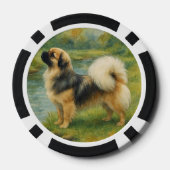 Tibetaanse Spaniel Poker Chips (Achterkant)