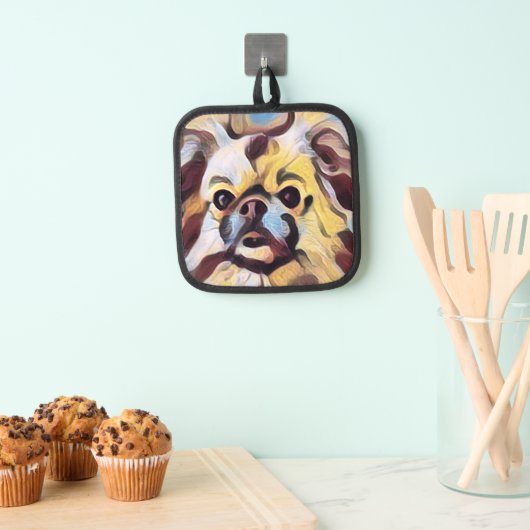 Tibetaanse Spaniel Pothouder Pannenlap (Insitu(Ophanging))