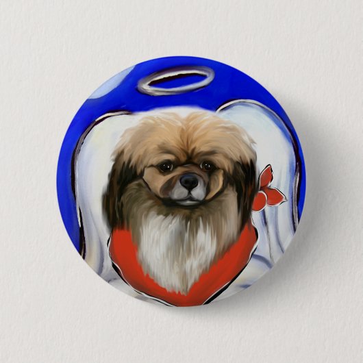 Tibetaanse Spaniel Ronde Button 5,7 Cm (Voorkant)