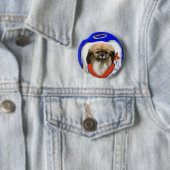 Tibetaanse Spaniel Ronde Button 5,7 Cm (In situ)