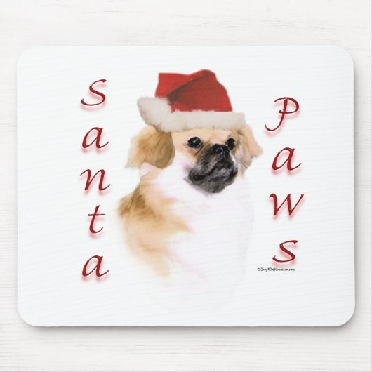 Tibetaanse spaniël Santa Paws Muismat (Voorkant)