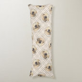 Tibetaanse Spaniel Schilderij Cream en White Dog A Lichaamskussen (Voorkant Verticaal)