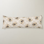 Tibetaanse Spaniel Schilderij Cream en White Dog A Lichaamskussen (Voorkant)