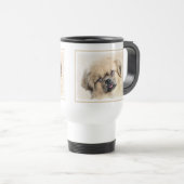 Tibetaanse Spaniel Schilderij - Leuke Originele Ho Reisbeker (Voorkant rechts)