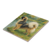 Tibetaanse Spaniel Tegeltje (Zijkant)