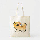Tibetaanse spaniel tekening hondenwelp tote bag (Voorkant)