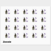 Tibetaanse spaniël truc ronde sticker (Vel)