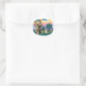 Tibetaanse Spaniel (vaal) Ronde Sticker (Tas)