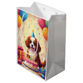 Tibetaanse Spaniel Verjaardagsfeest Medium Cadeauzakje (Achterkant Gekanteld)