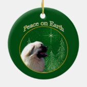 Tibetaanse Spaniël Vrede Keramisch Ornament (Achterkant)