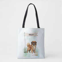 Tibetaanse Spaniel Waterverf Gepersonaliseerde Hon