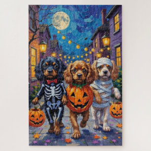 Tibetaanse Spaniels in Halloween-kostuums Legpuzzel